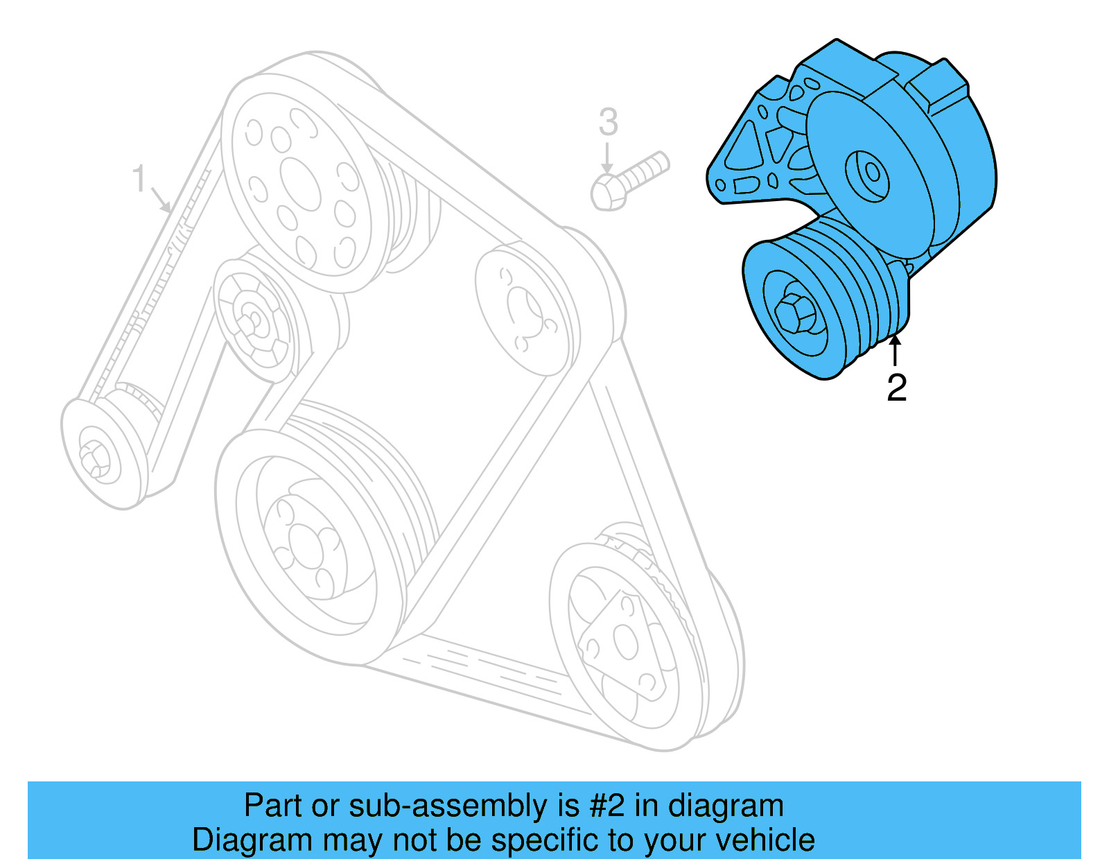 Accessory Drive Belt Tensioner Assembly 021-145-299-C - View 14