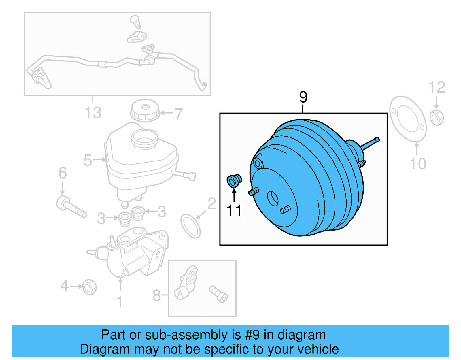 Power Brake Booster 7P0-612-105-B - View 7