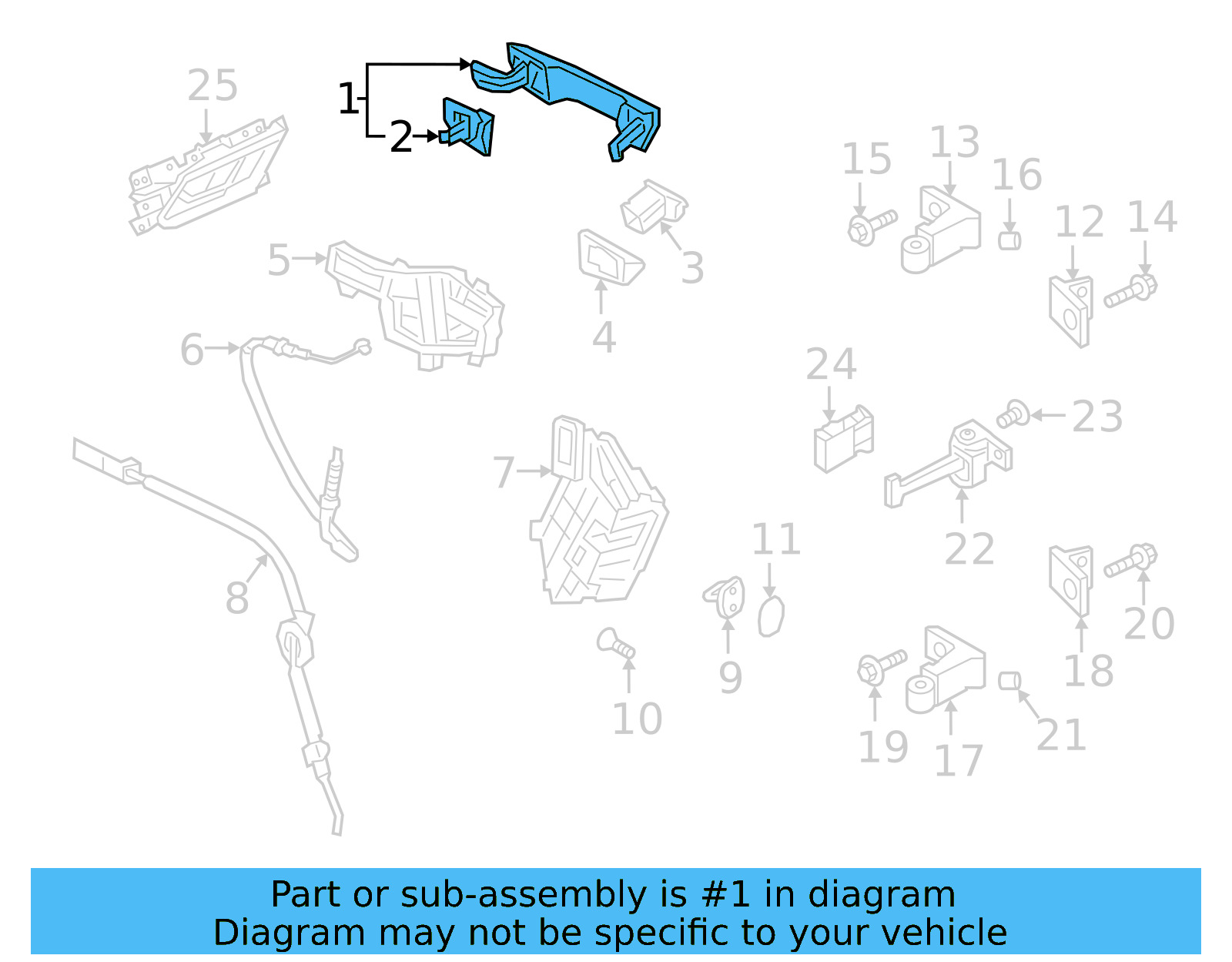 Handle, Outside 5G0-837-205-R-GRU - View 11