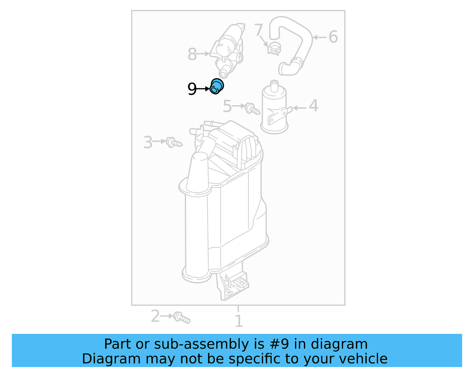 Evaporative Emissions System Leak Detection Pump Grommet 8K0-201-848 - View 10