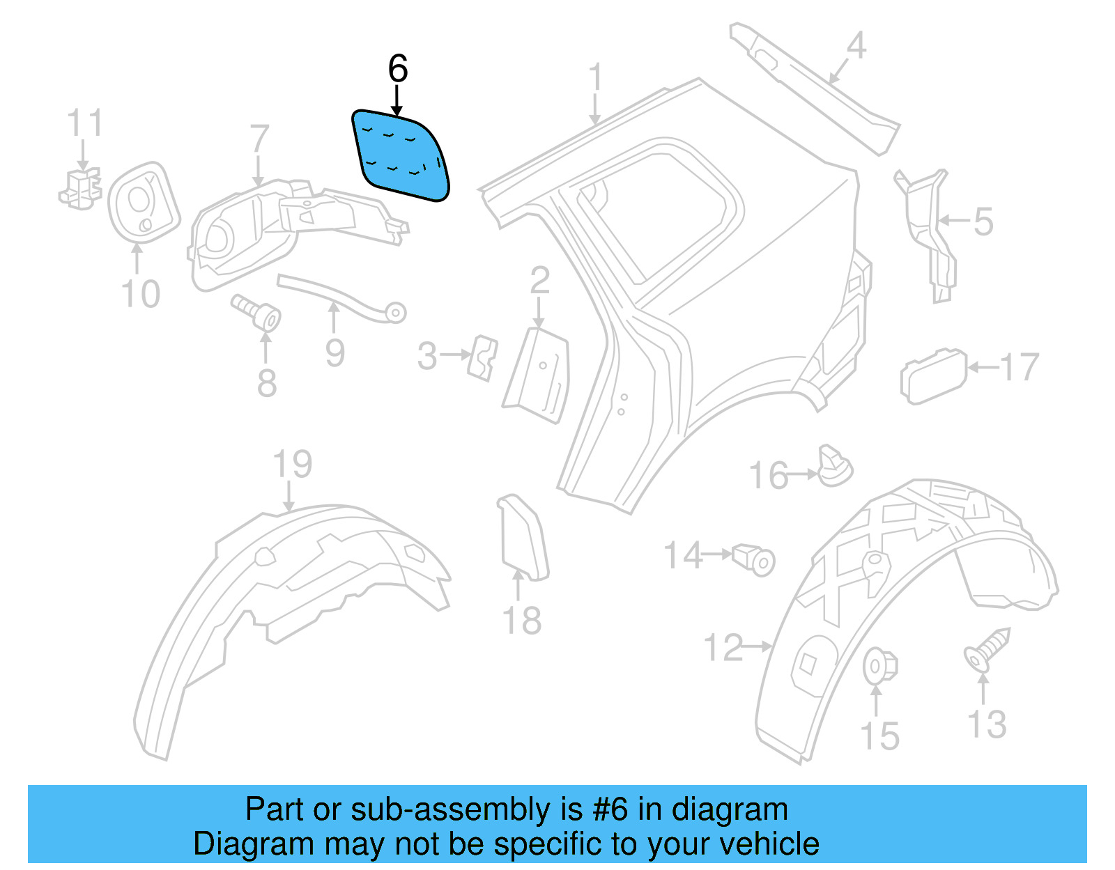 Fuel Door 7P6-809-909-A - View 6