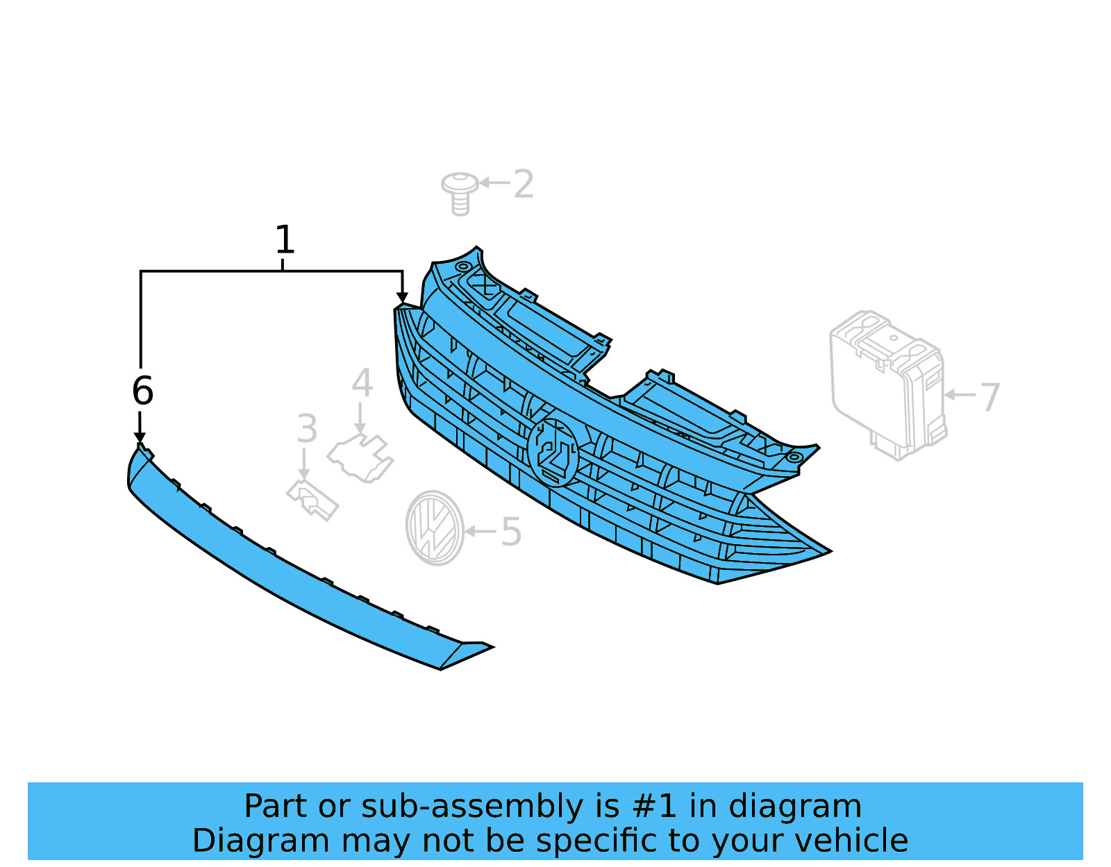 Grille 17A-853-651-L-LDB - View 2