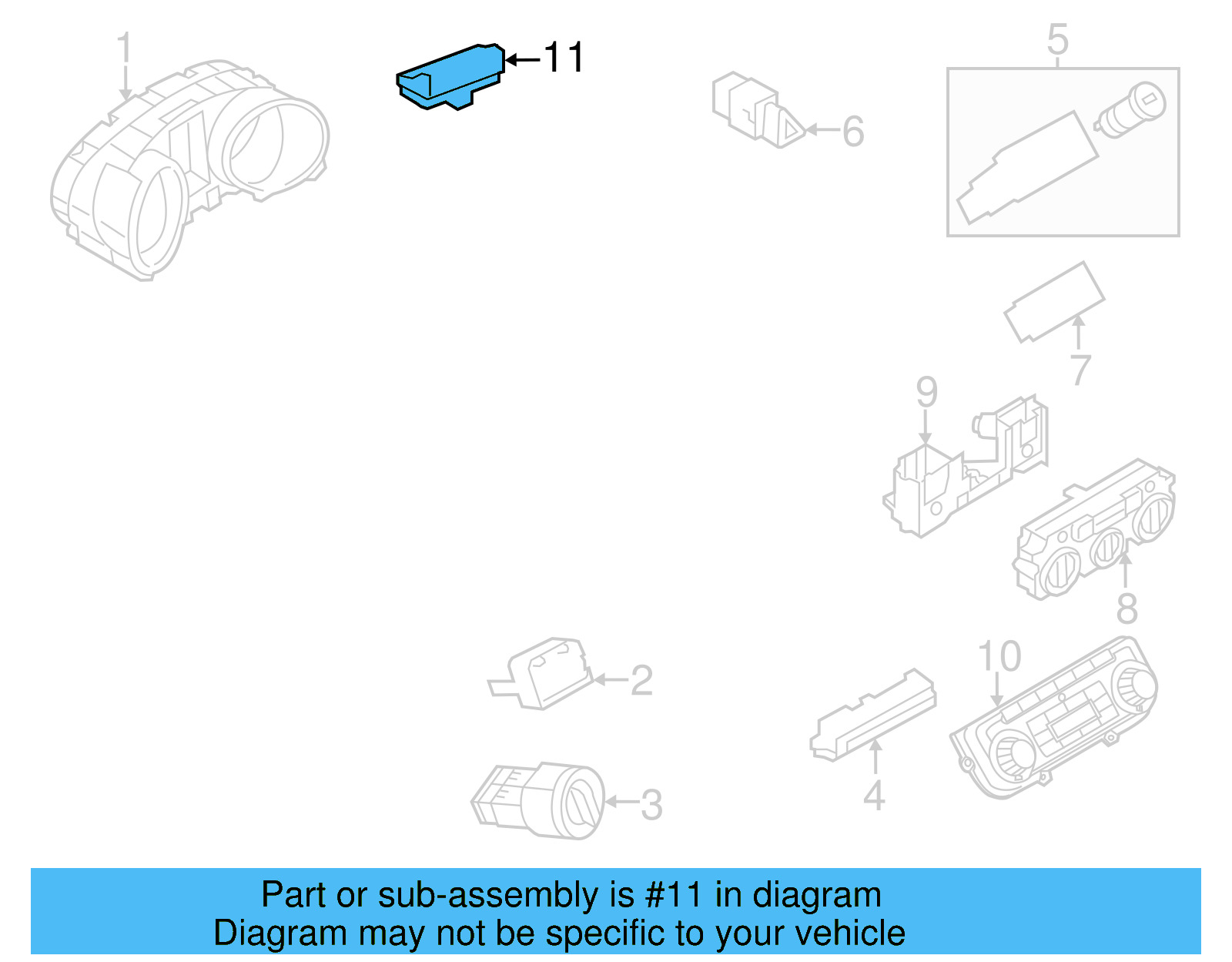 Sunlight Sensor 5C7-907-539-B