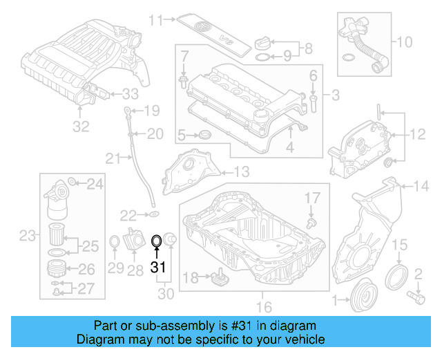 Engine Oil Cooler O 038-117-070-A - View 31