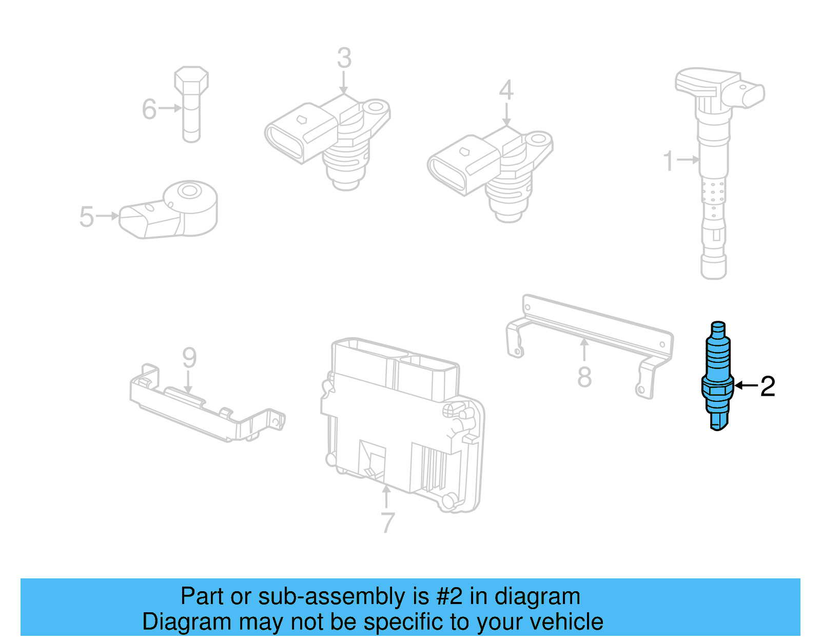 Spark Plug 04E905601B - View 4