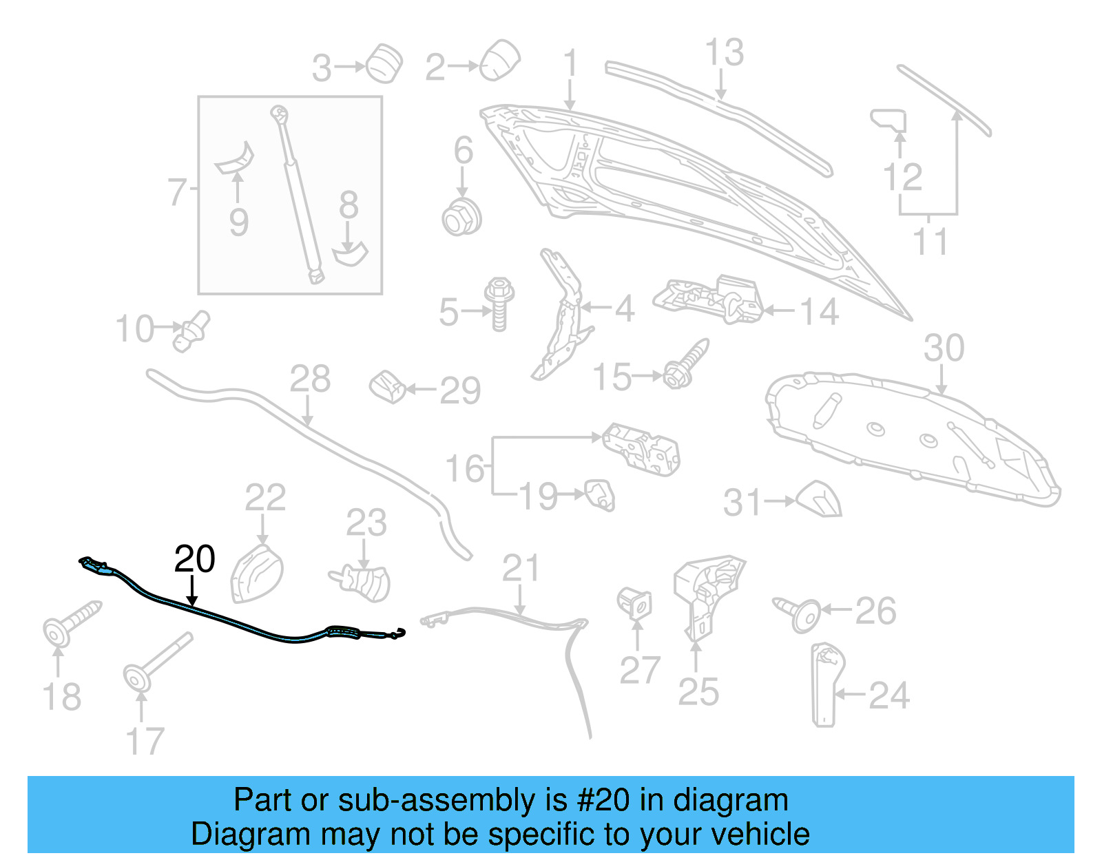 Release Cable 5K1-823-531 - View 20