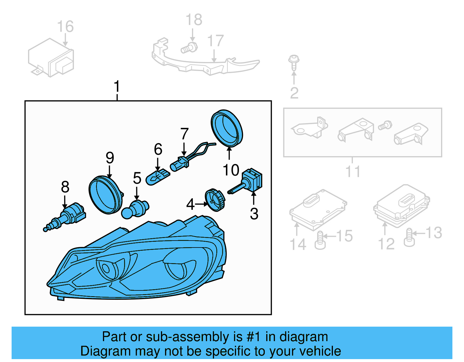 Composite Headlamp 5K0-941-754-B - View 16