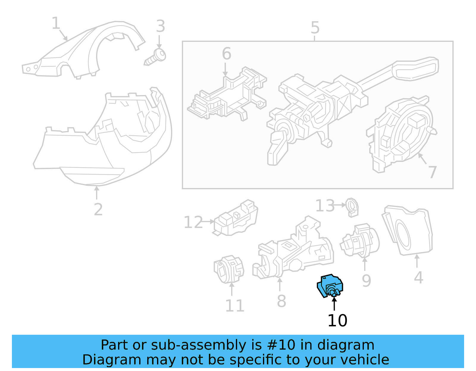 Steering Column Lock 6RA-953-527 - View 6