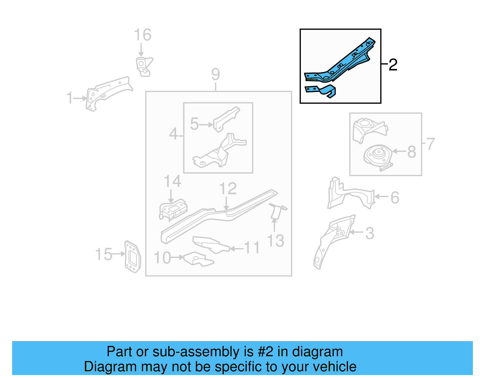 Upper Rail 5K0-809-145 - View 10