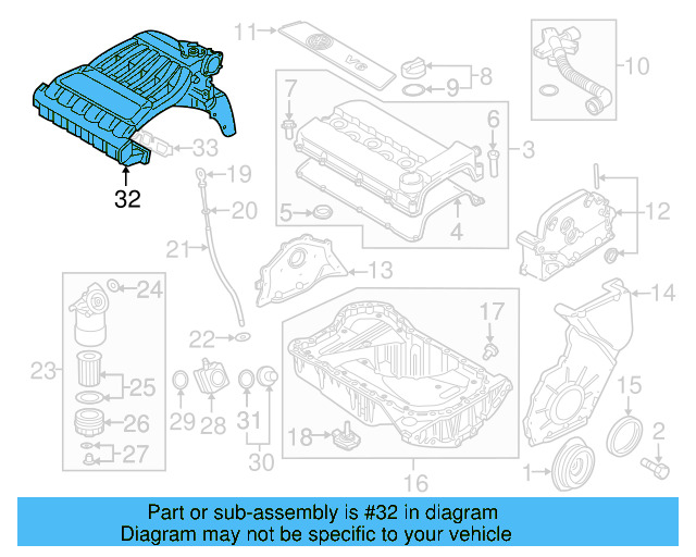 Engine Intake Manifold 022-133-201-AH - View 3