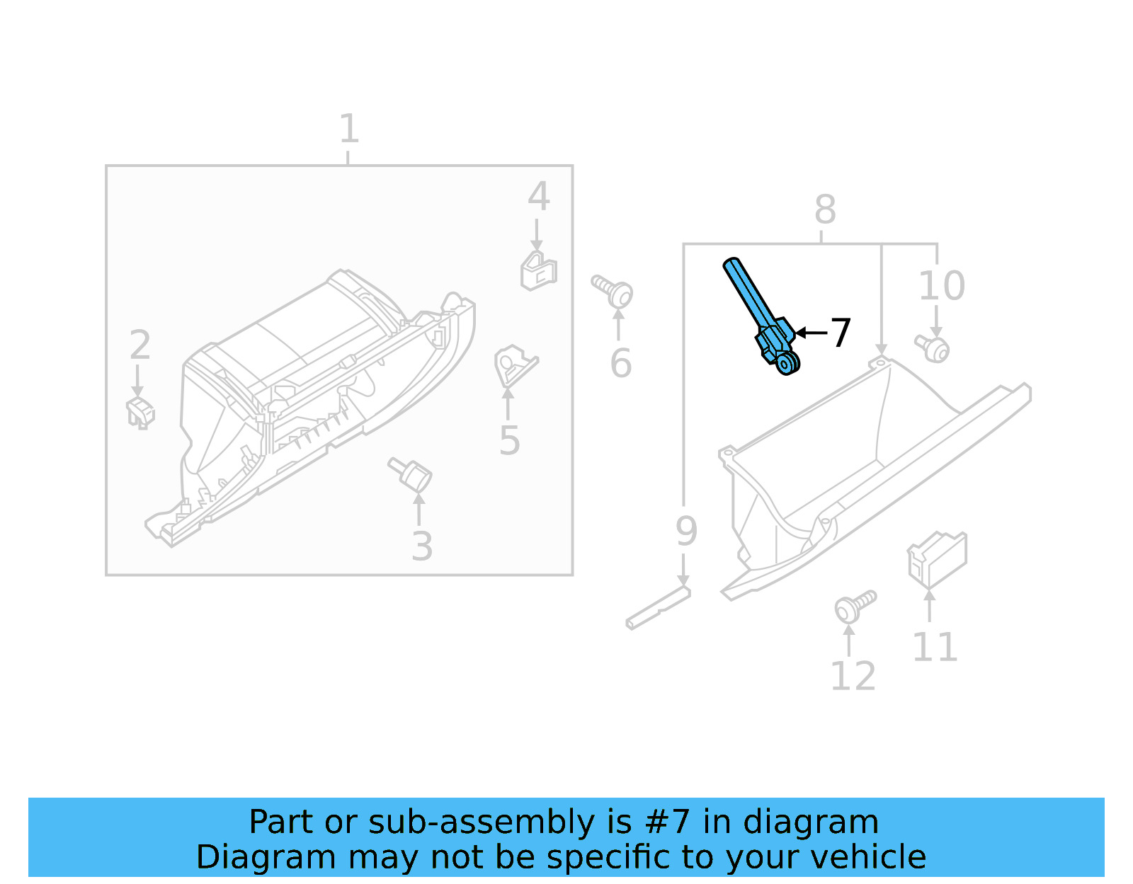 Glove Box Support 17B-858-309 - View 5