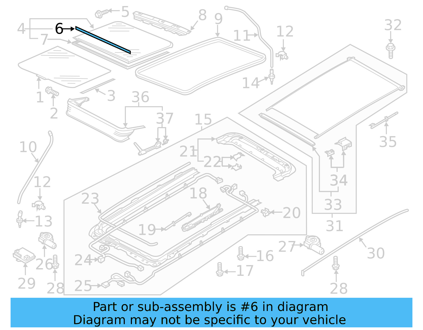 Rear Glass Upper Seal 3G9-877-913 - View 9