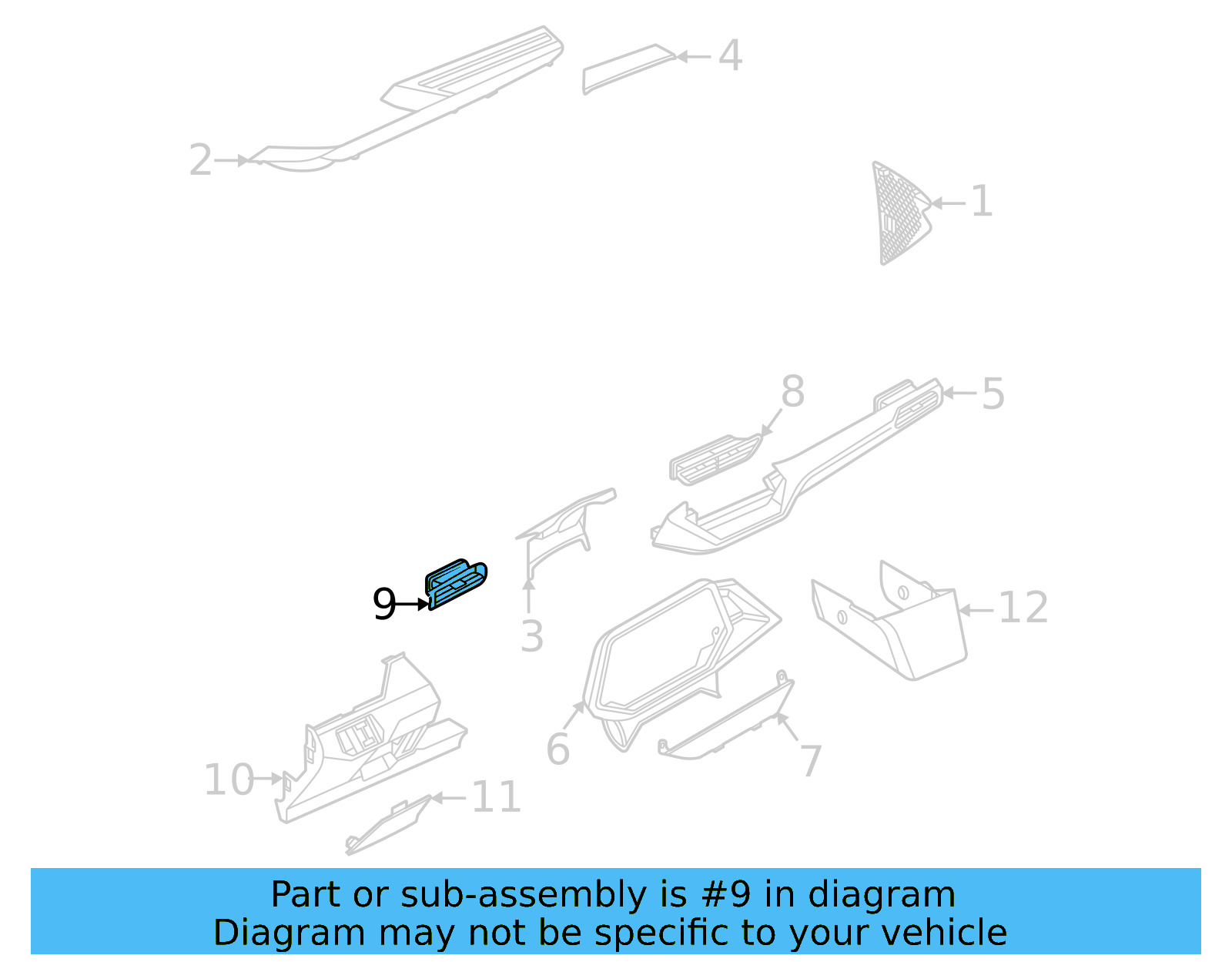 Air Vent 11B-858-415-E-XRT - View 5