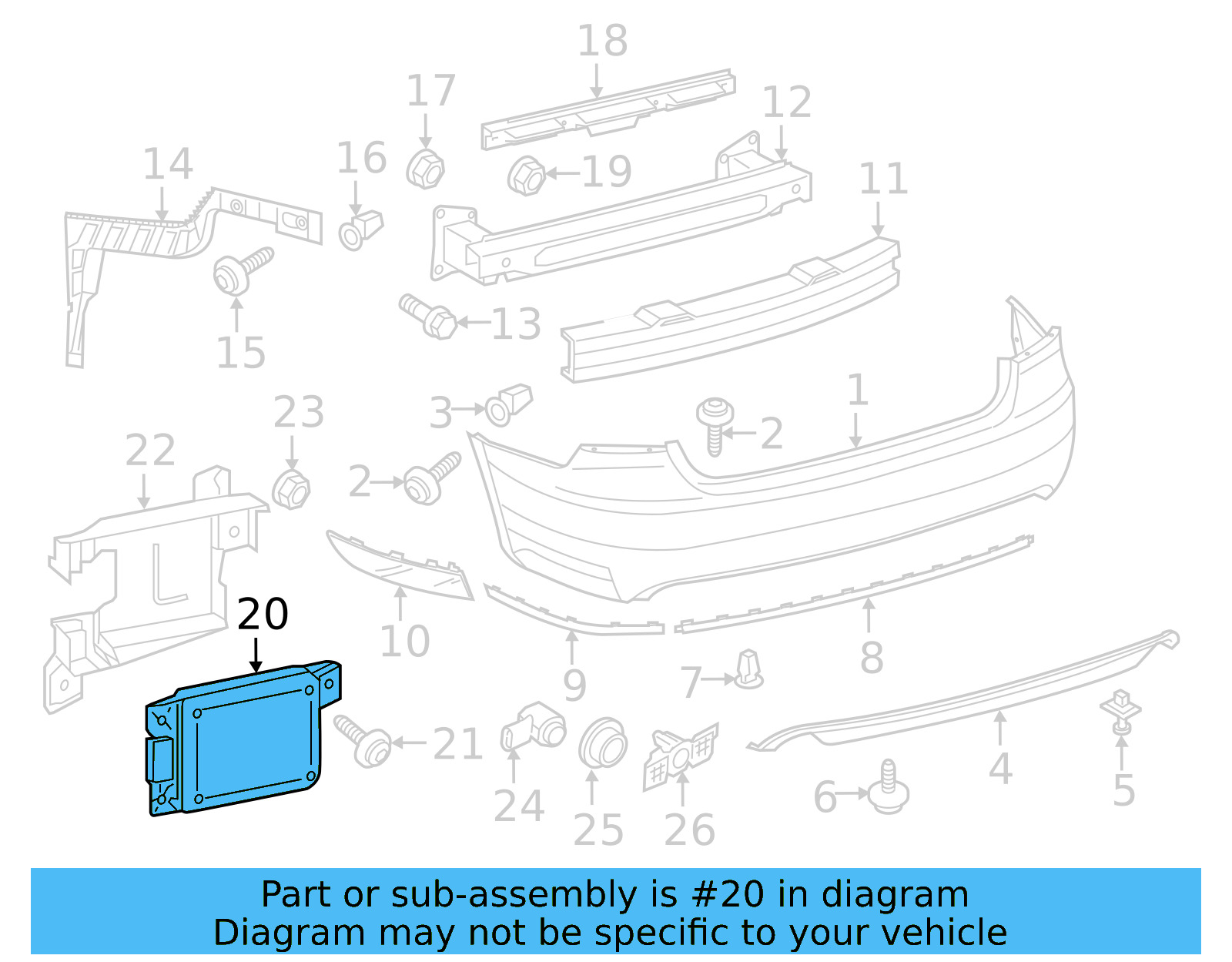 Blind Spot Radar 5Q0-907-686-B - View 30