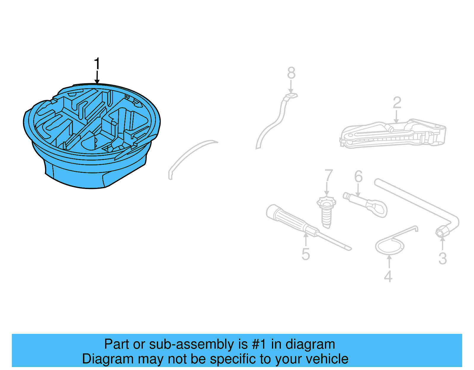 Trunk Floor Storage Box 1J0-012-115-AF - View 15