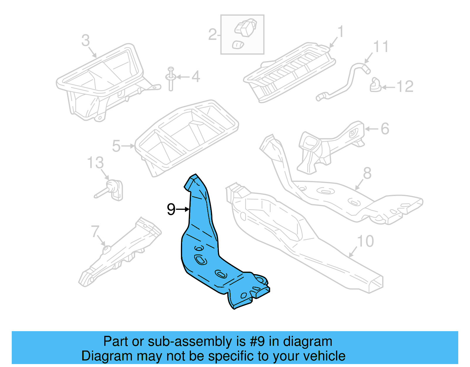 Rear Duct 5Q0-819-805-D - View 9