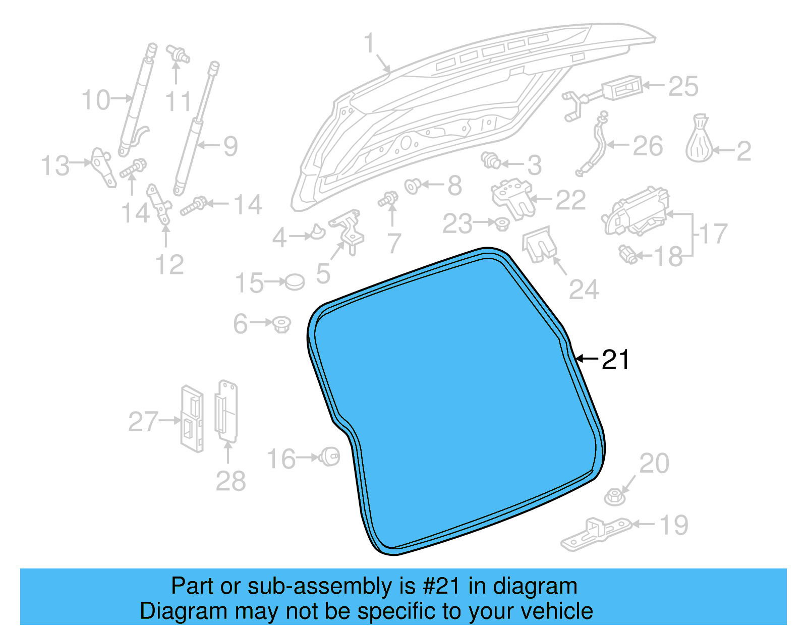 Lift Gate Weather 5NA-827-705-A-9B9 - View 7