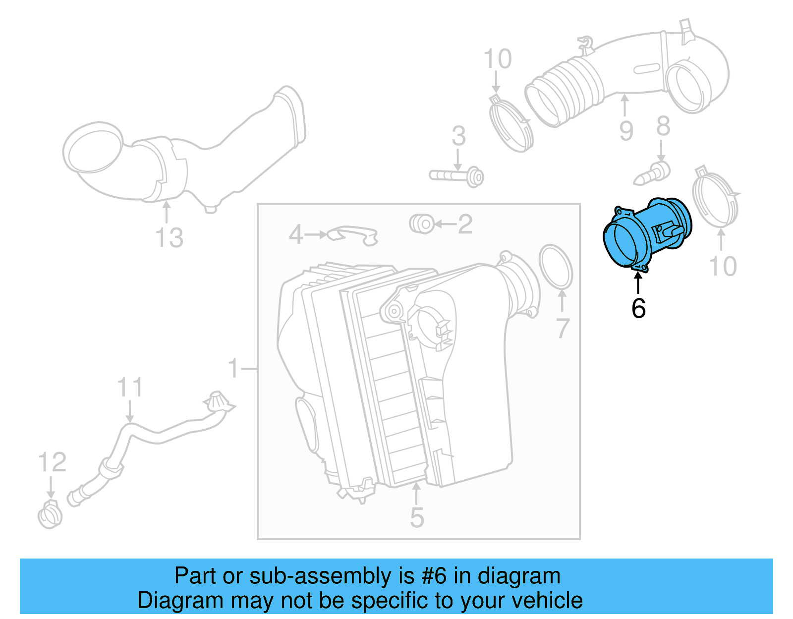Mass Air Flow Sensor 03H-906-461-A - View 13