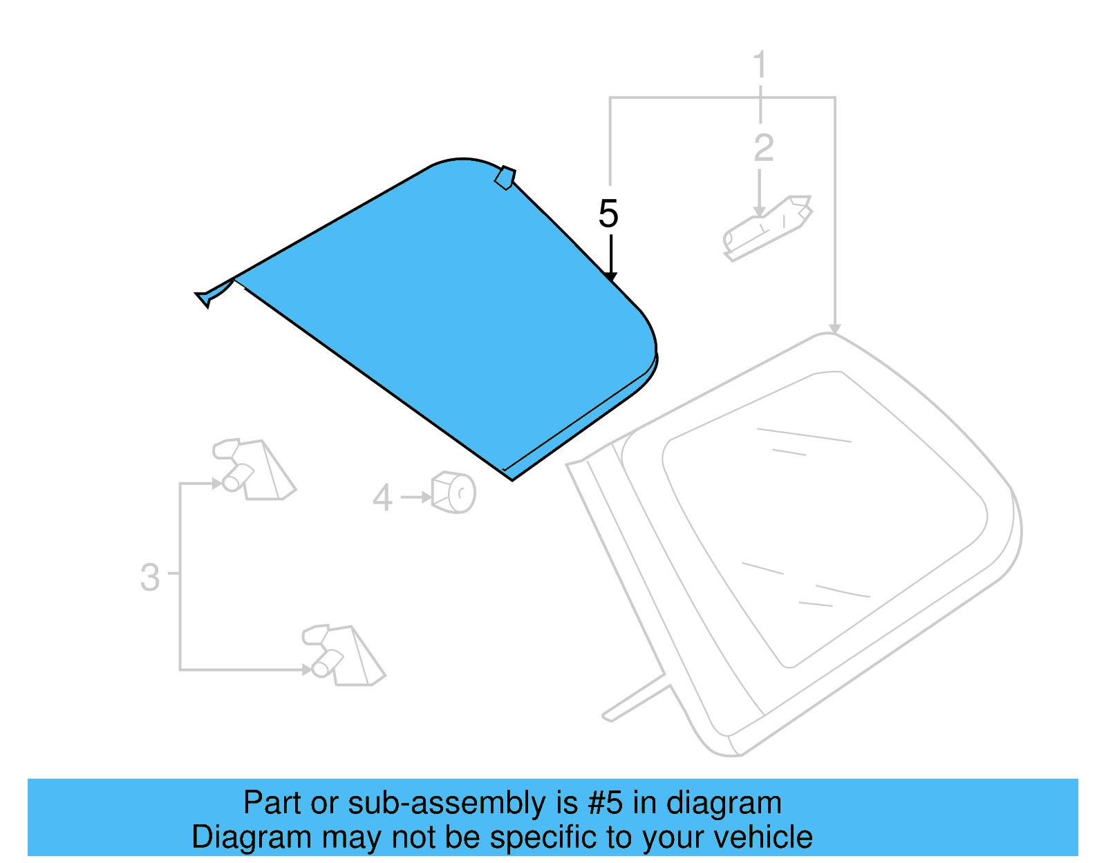 Glass Molding 7L6-853-996-B-7Z7 - View 4