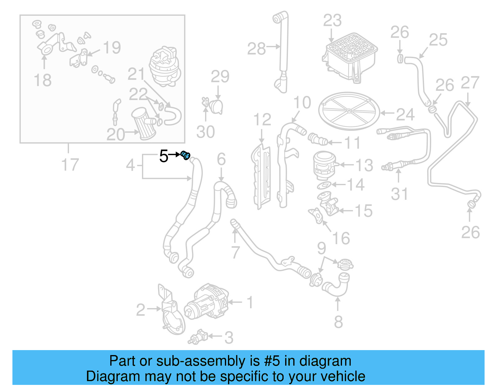 Connector Pipe Grommet 058-133-859-A - View 6