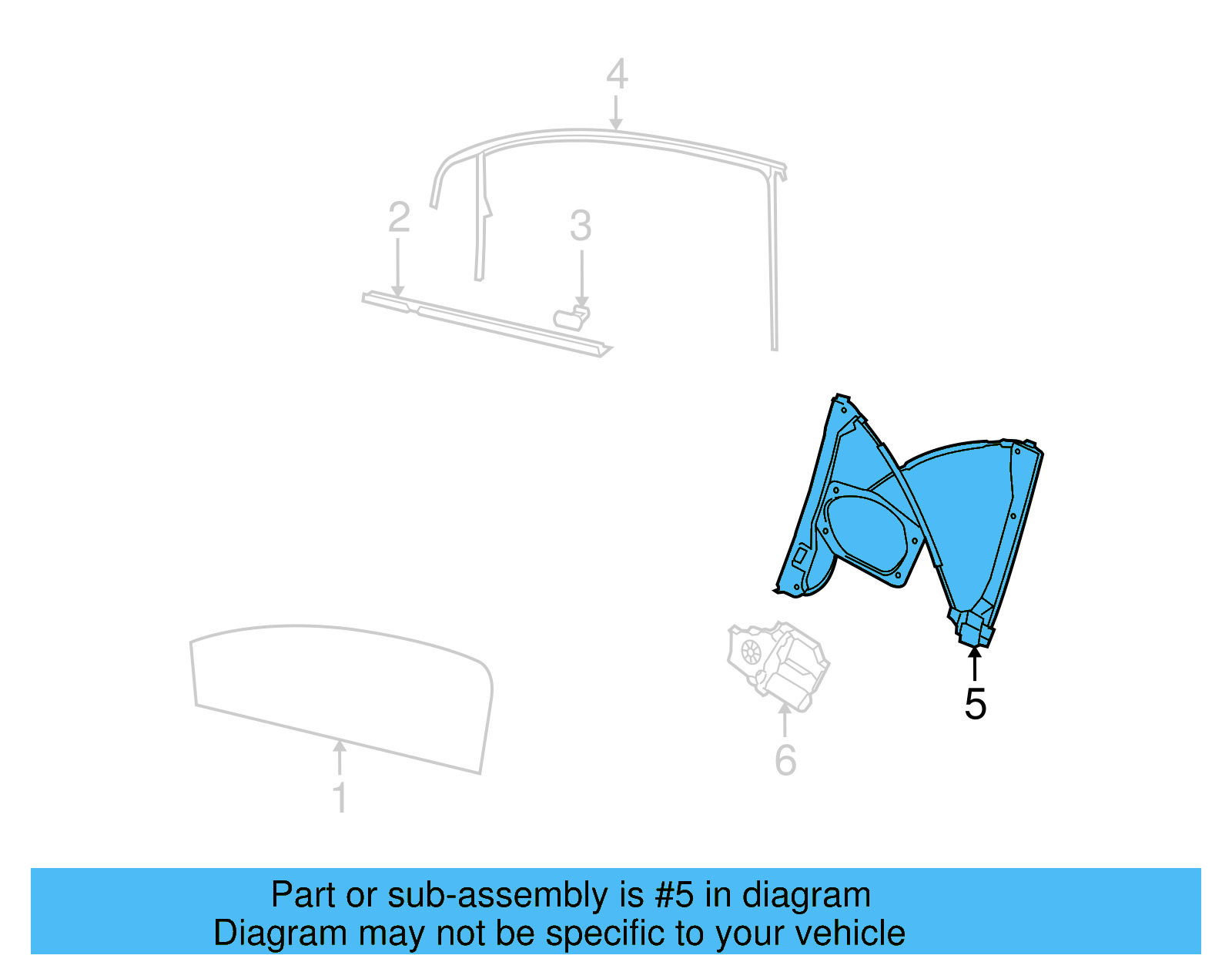 Window Regulator 1K3-837-461-B - View 6