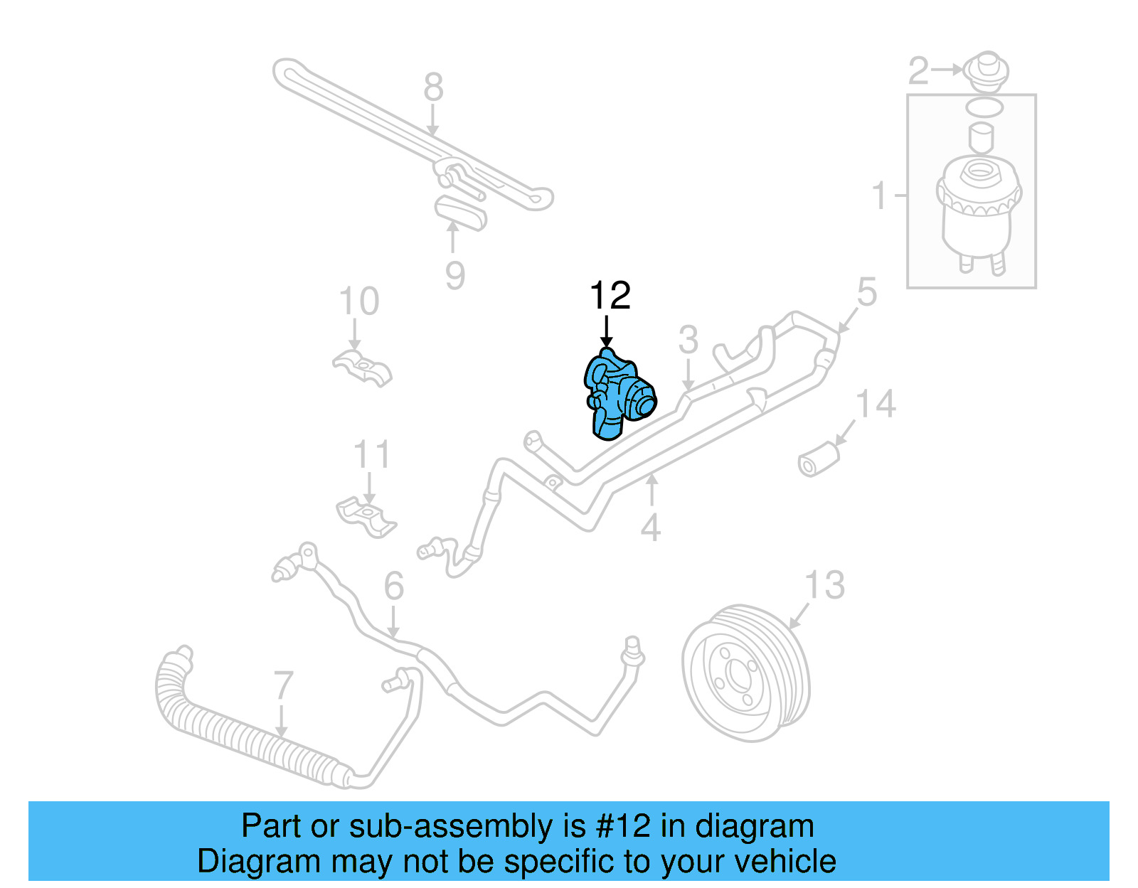 Power Steering Pump 7D0-422-154-X - View 3