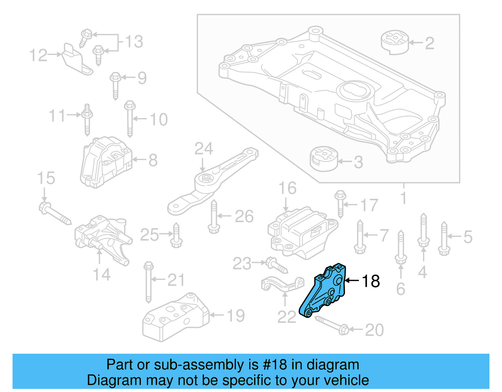 Manual Transmission Mount Bracket 1K0-199-111-E - View 4