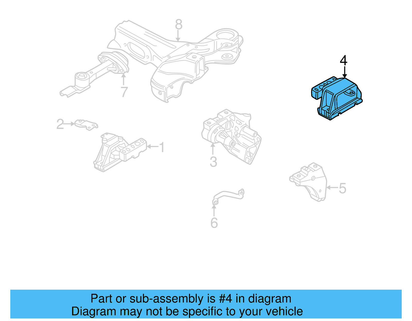 Trans Mount 1J0-199-555-BR - View 5