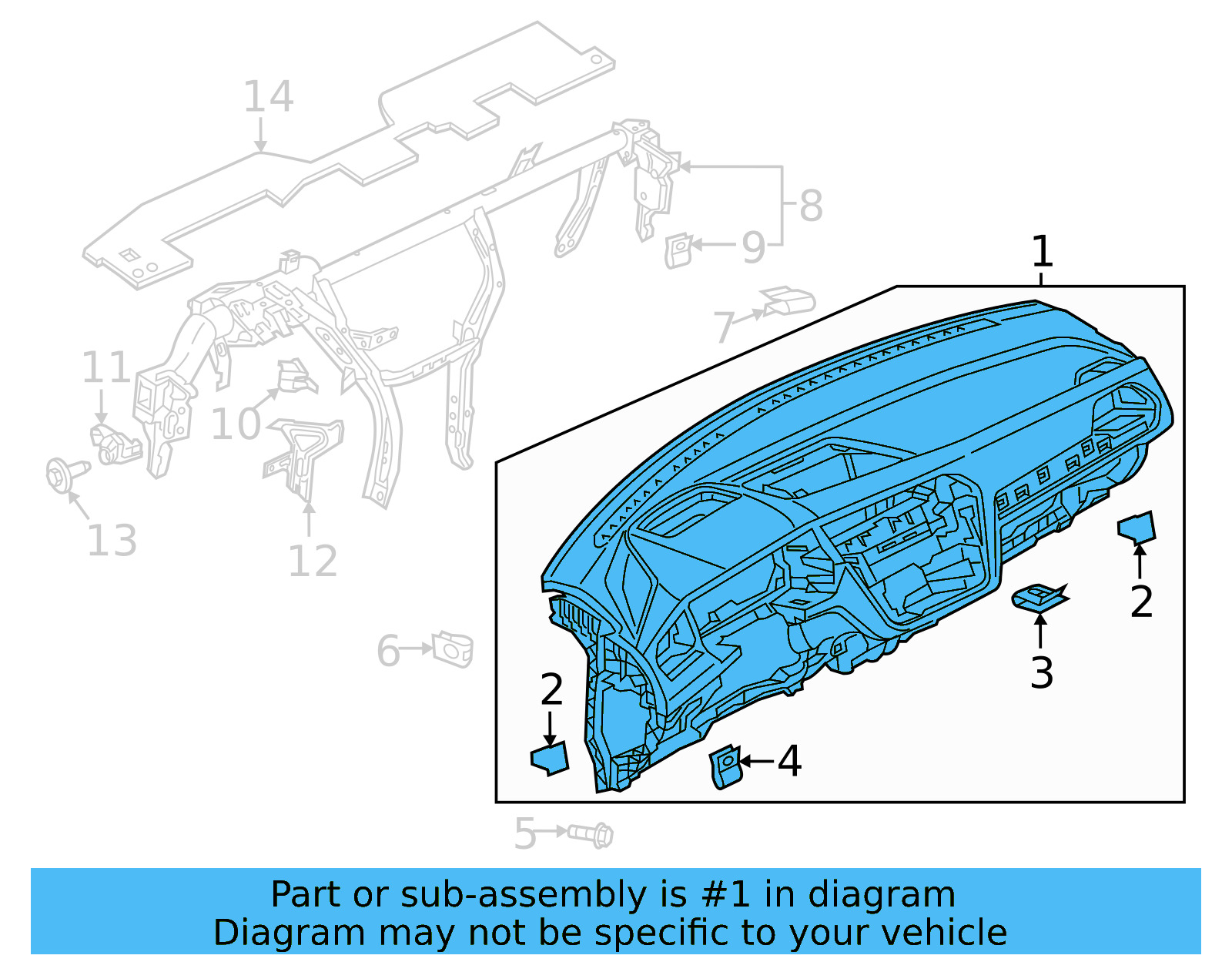Instrument Panel 2GJ-857-003-C-FLG - View 4