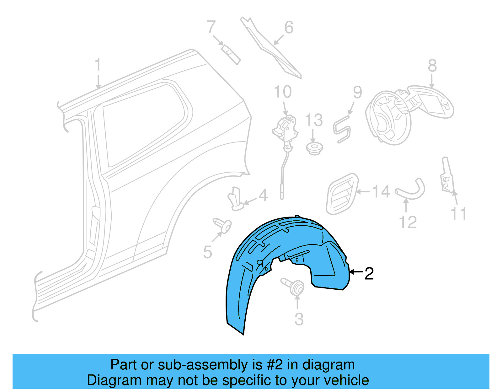 Wheelhouse Liner 1K0-810-971-C - View 8