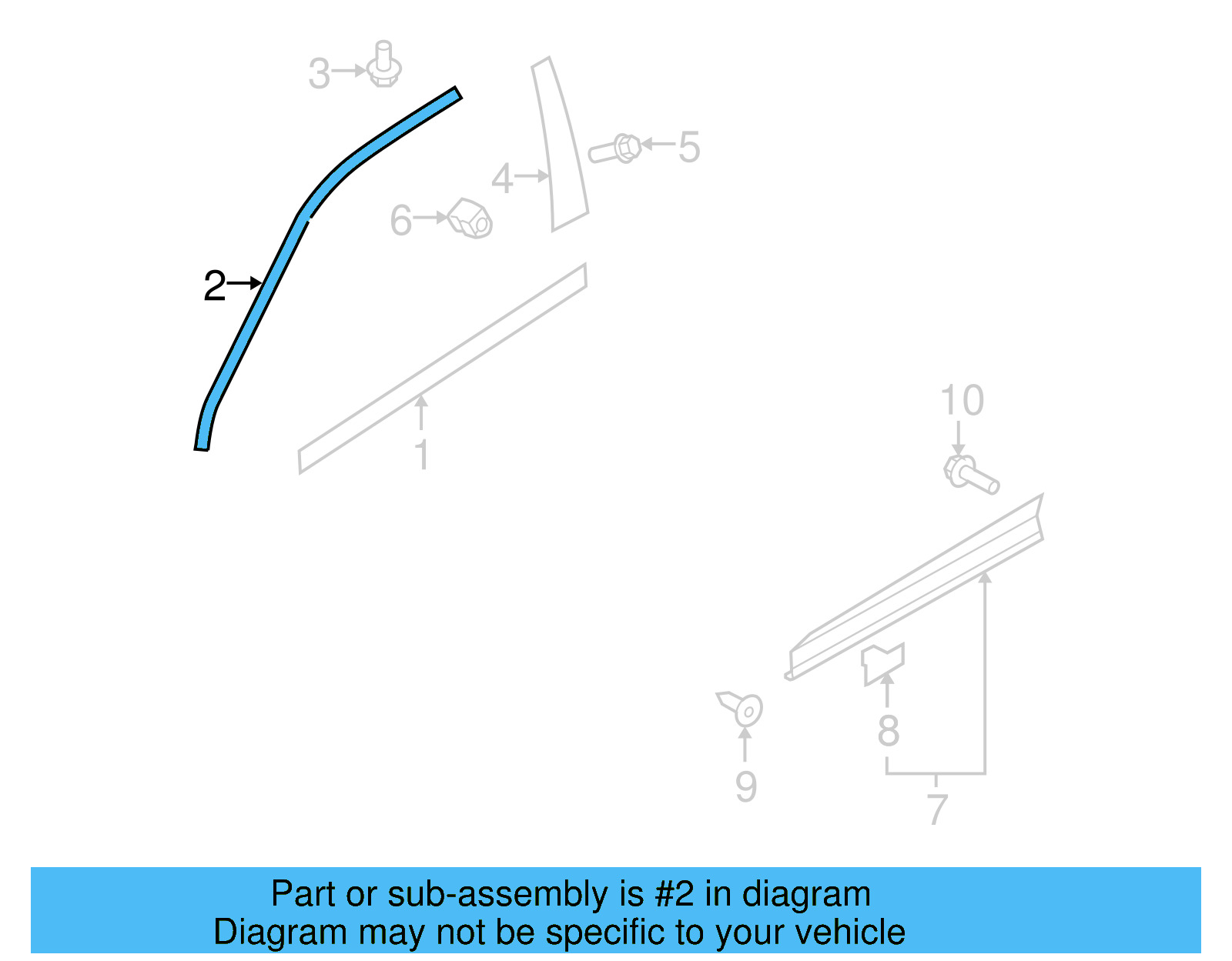 Frame Molding 5N0-837-643-C-3Q7 - View 4