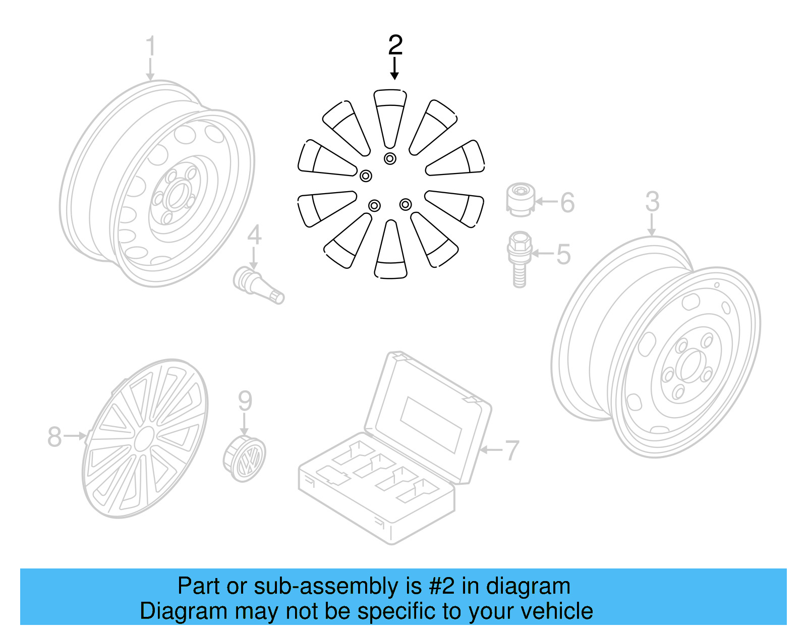 Wheel, Alloy 561-601-025-8Z8 - View 19