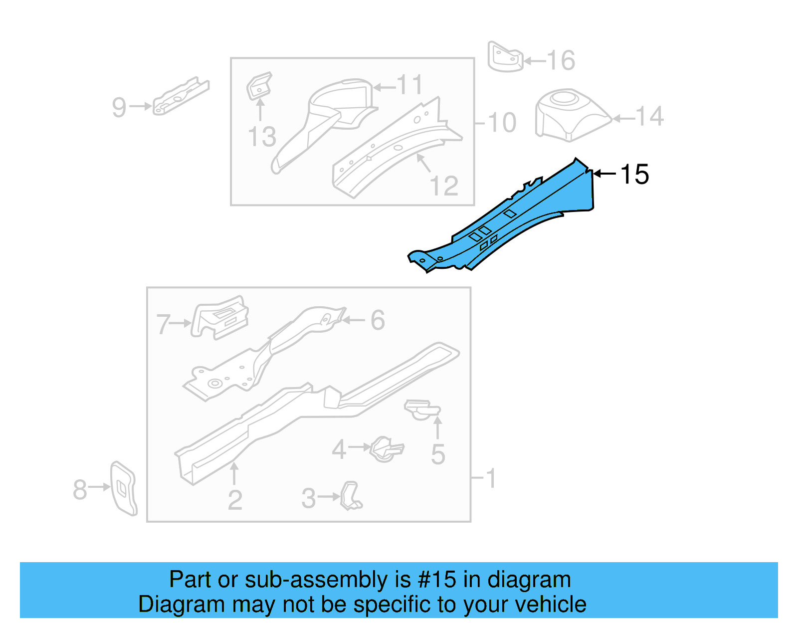 Upper Rail 5C6-810-135-A - View 2