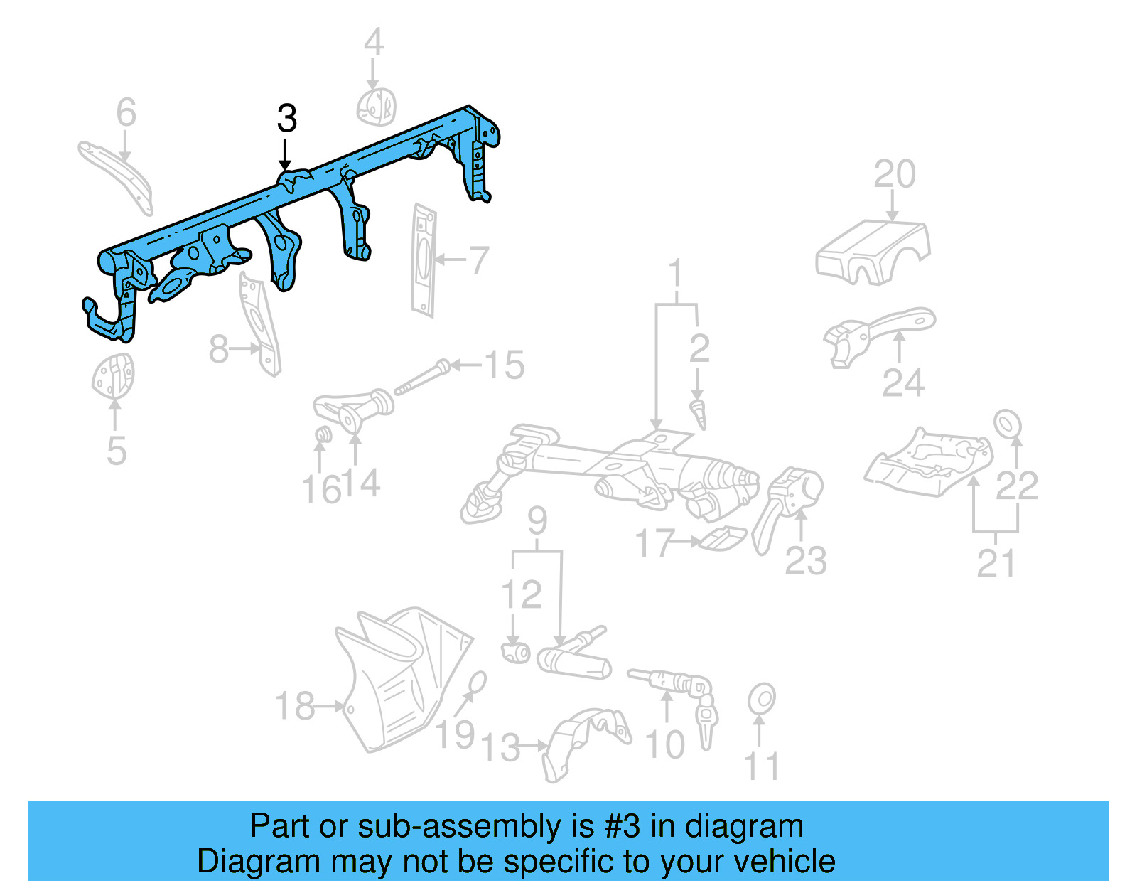 Column Support 1J1-419-211-L - View 10