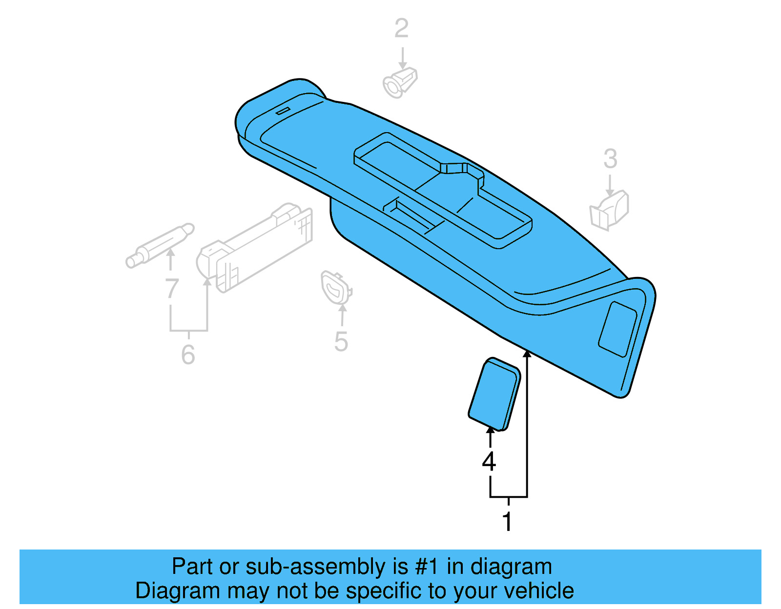 Lid Trim 3C8-867-605-K-8W4 - View 6