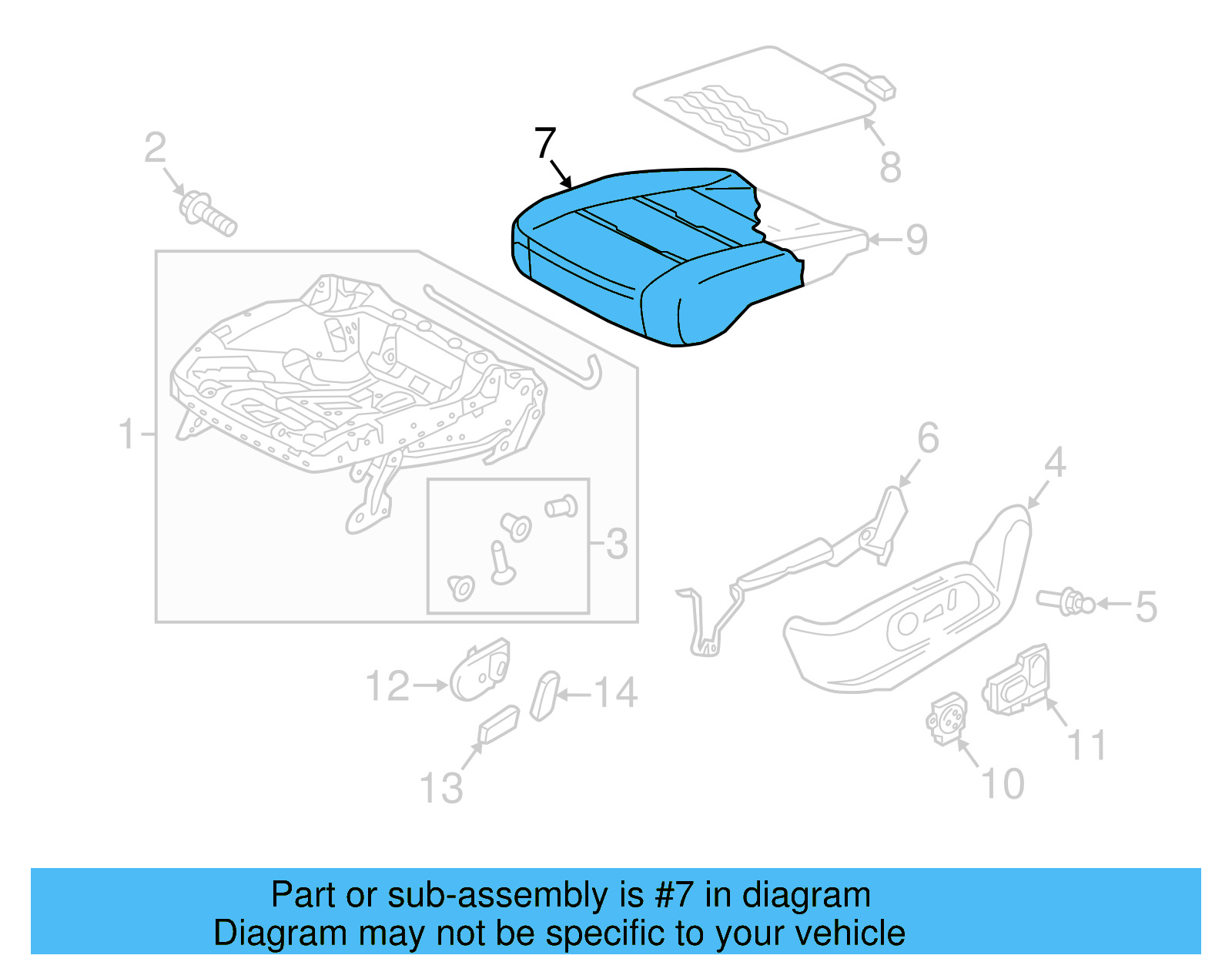 Seat Cover 5G0-881-405-FQ-CMP - View 7