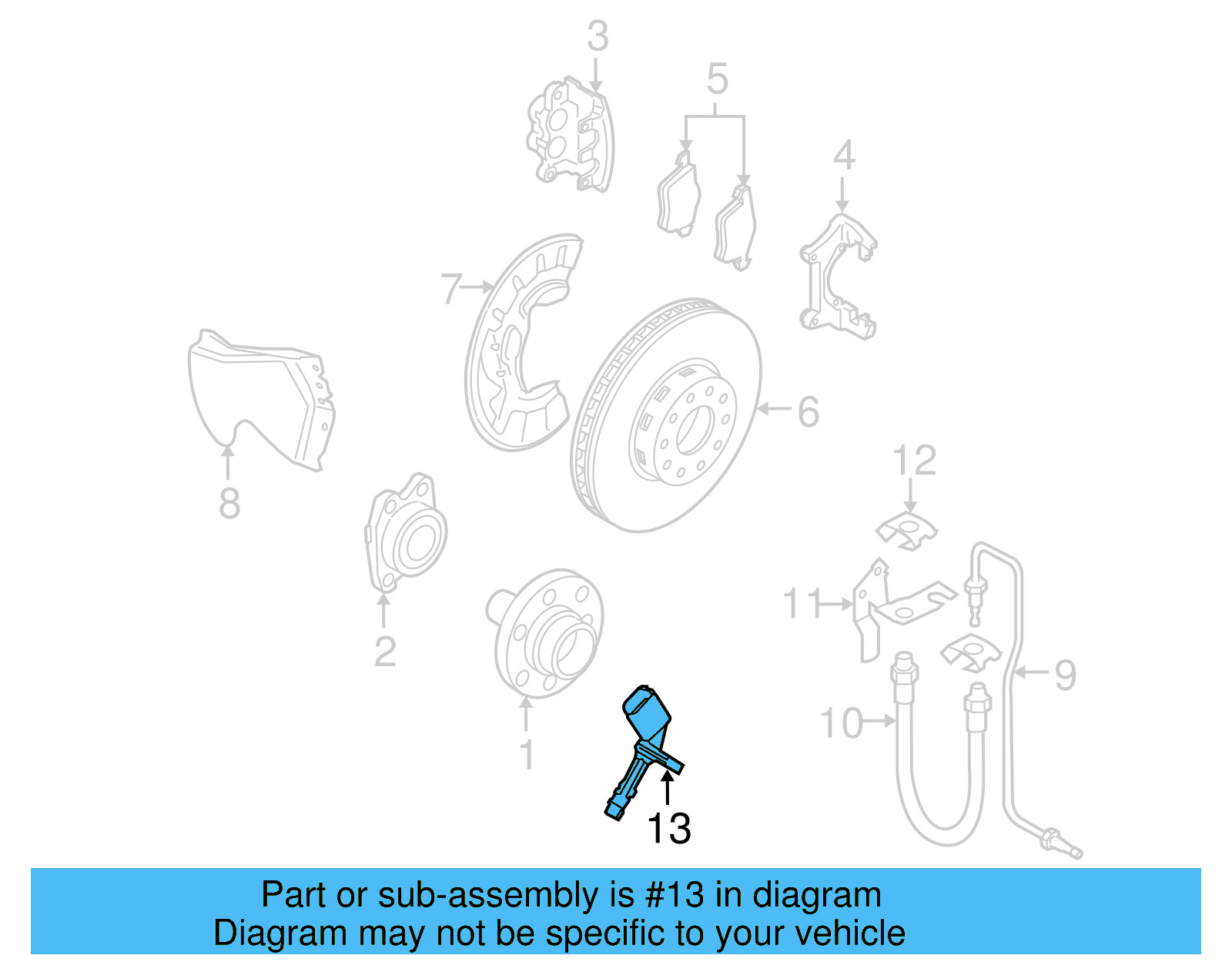 ABS Sensor 4E0-927-803-F - View 6