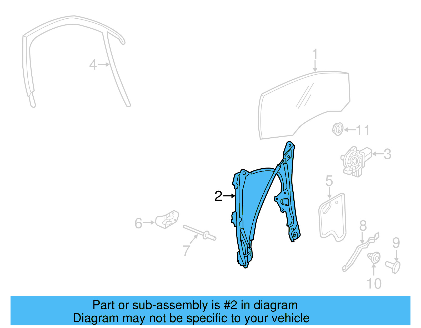 Window Regulator 5C6-837-462-L - View 8