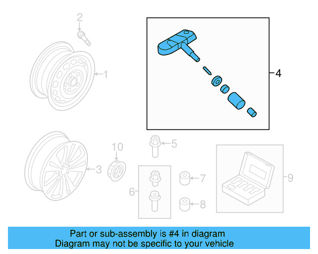 Tire Pressure Sensor 3AA-907-275-F - View 30