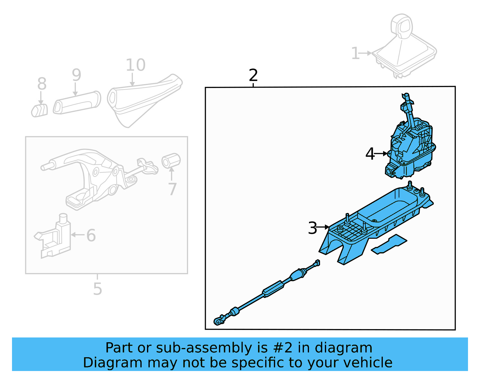 Shifter Assembly 5Q1-713-025-BM - View 4