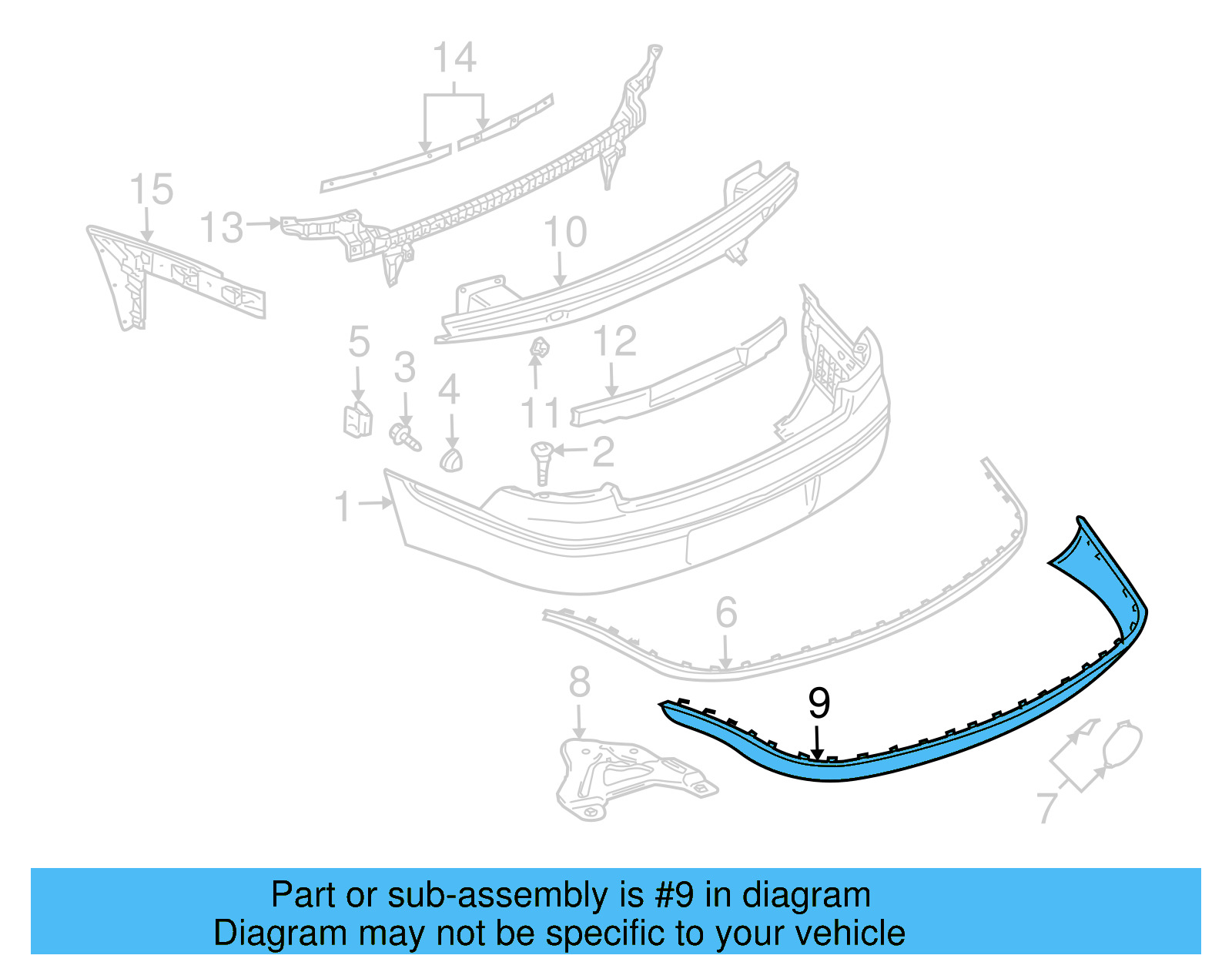 Lower Trim 3D5-807-521-T-V7S - View 4