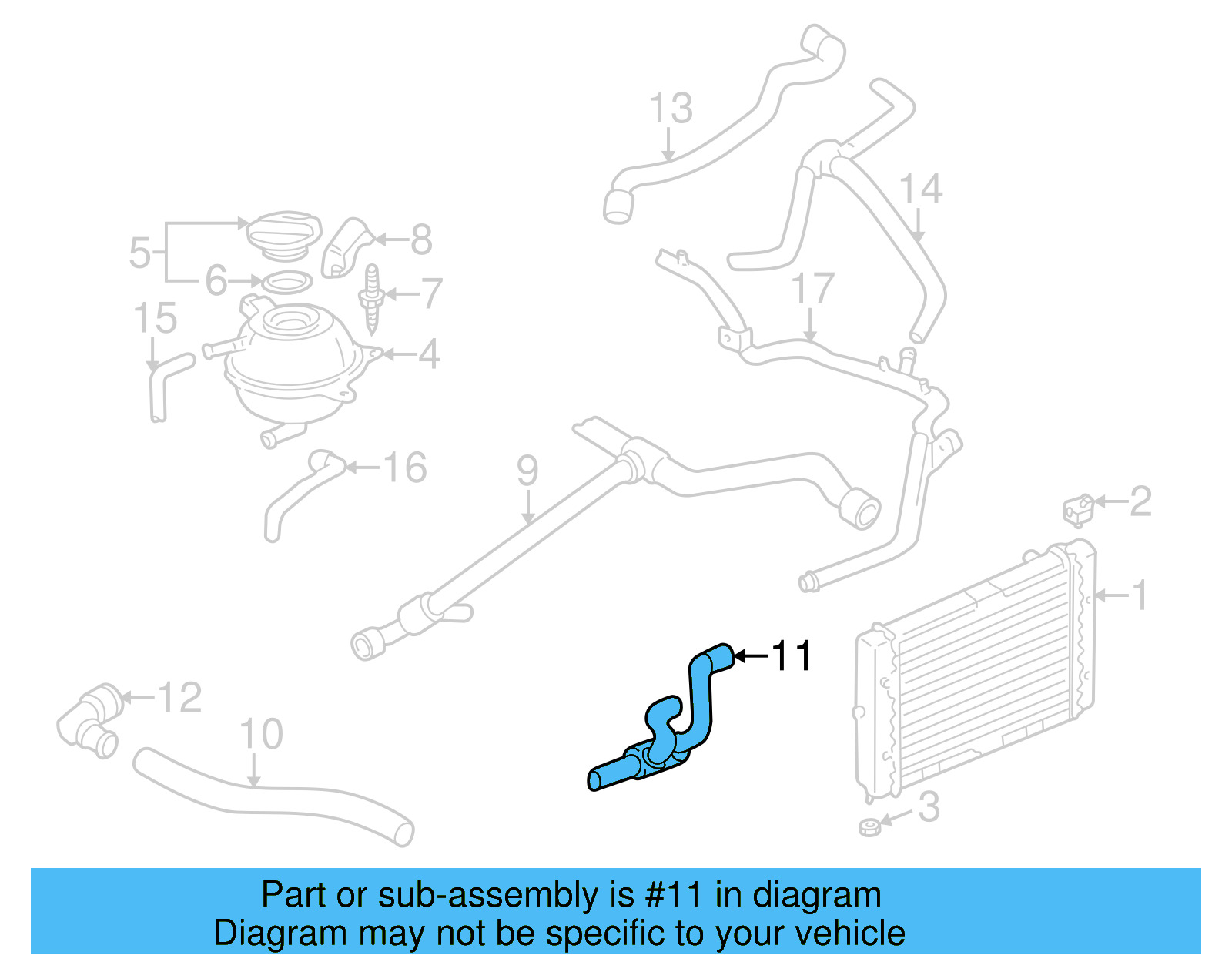 Coolant Hose 037-122-058 - View 7