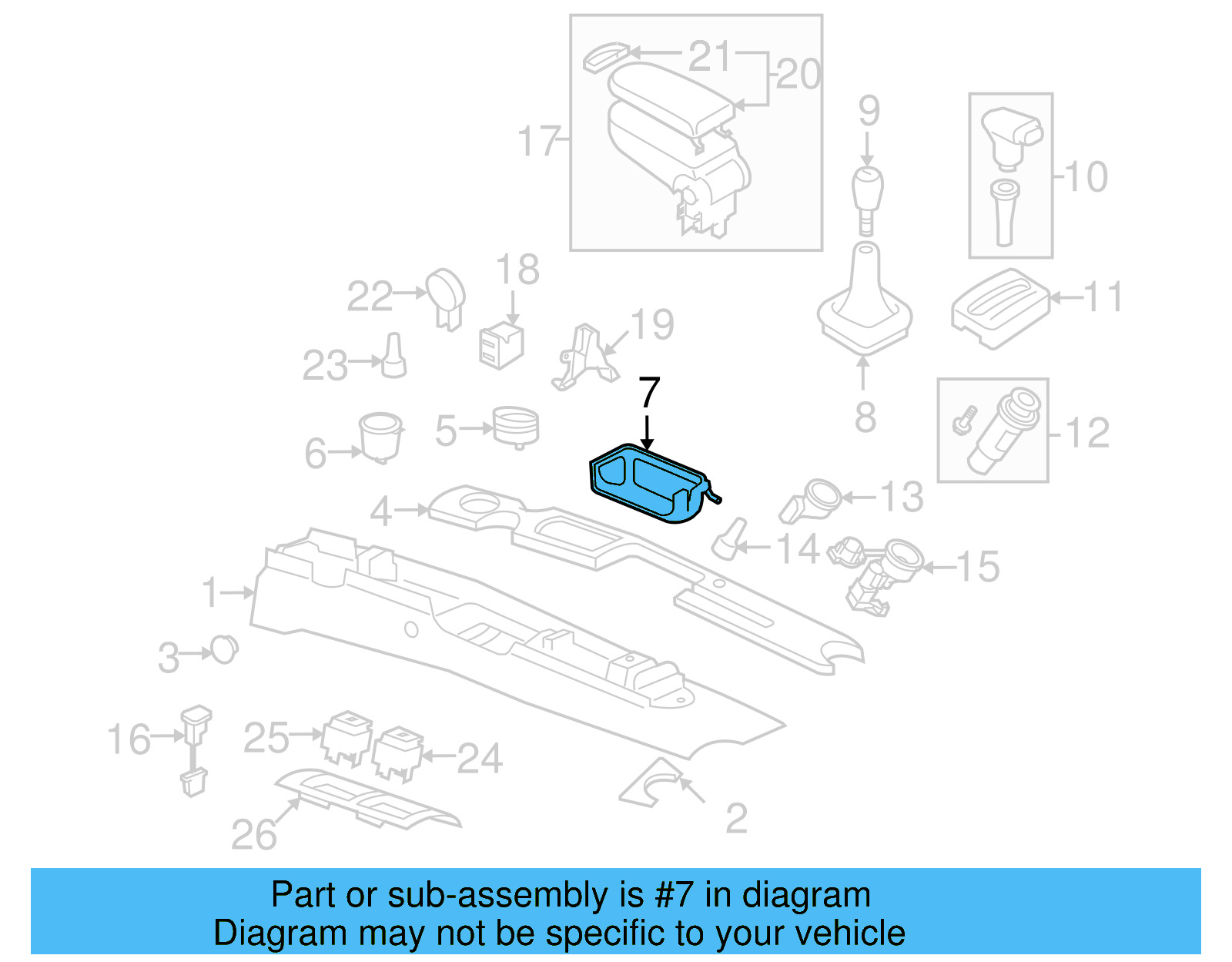 Shift Housing 1C0-864-261-D-3SG - View 9