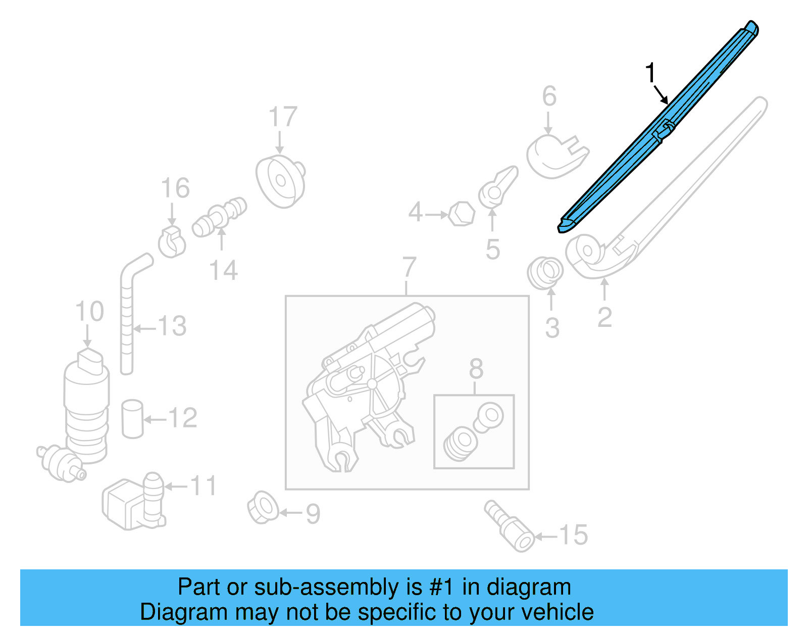 Wiper Blade 7P6-955-427 - View 2