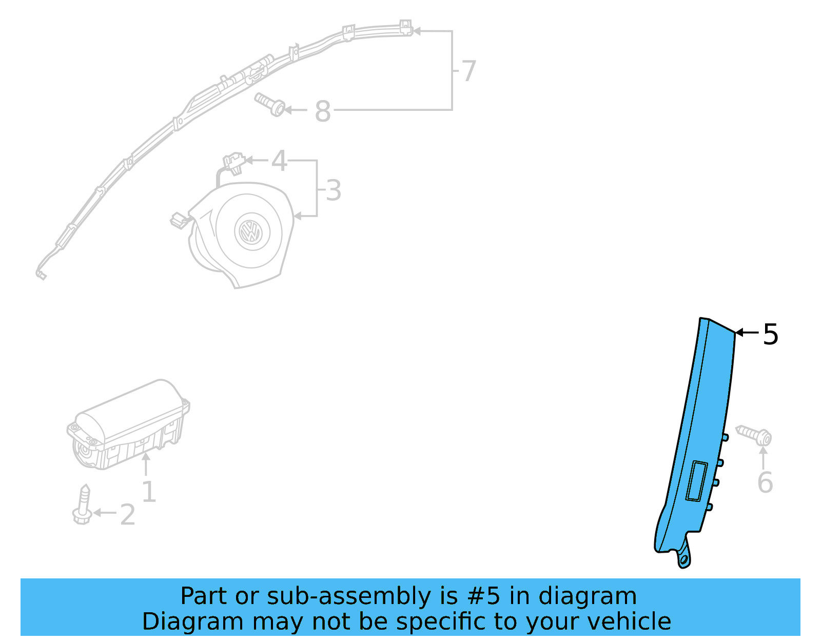 Side Impact Inflator Module 561-880-241-E - View 4