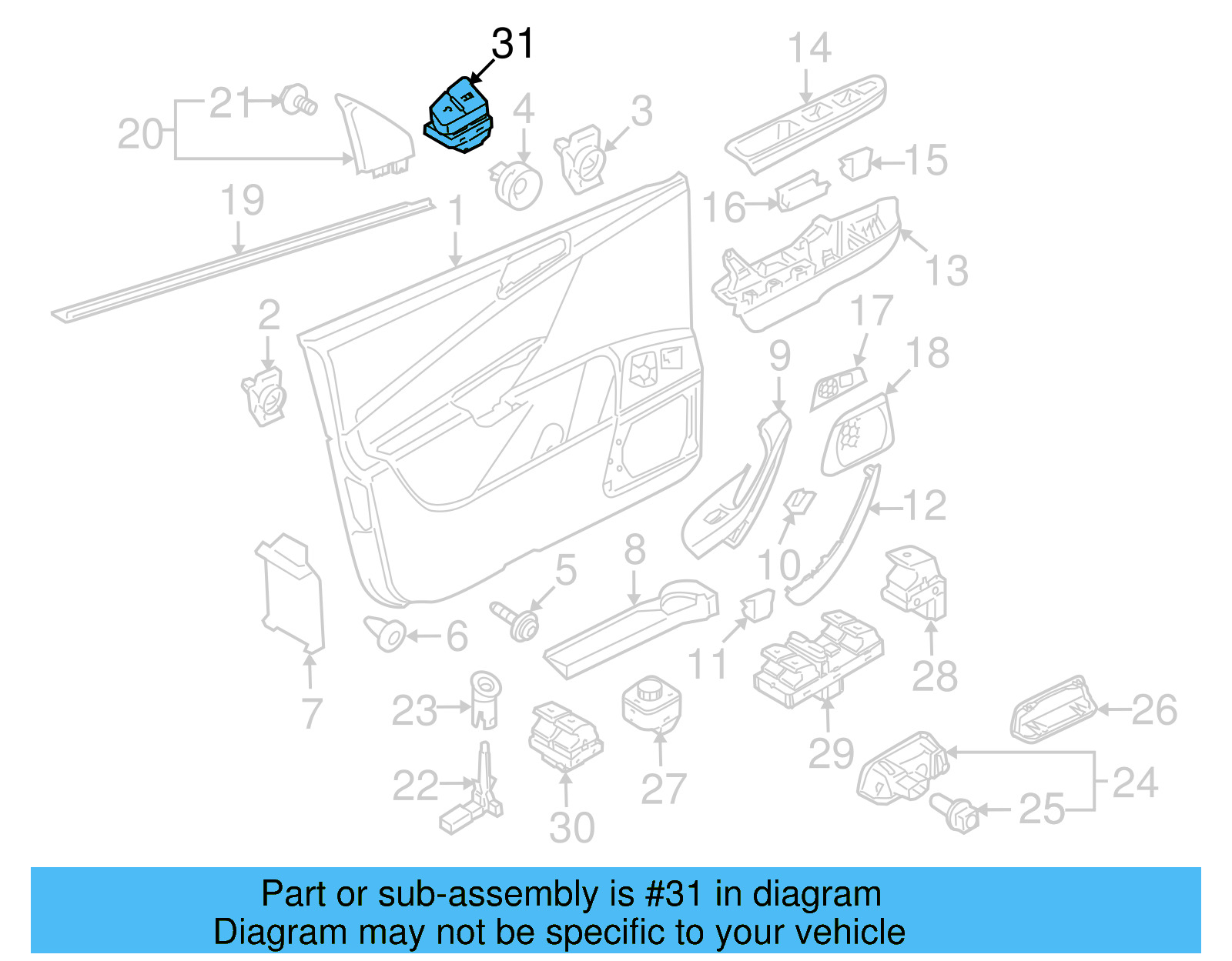 Lock Switch 3C0-962-125-B-REH - View 5