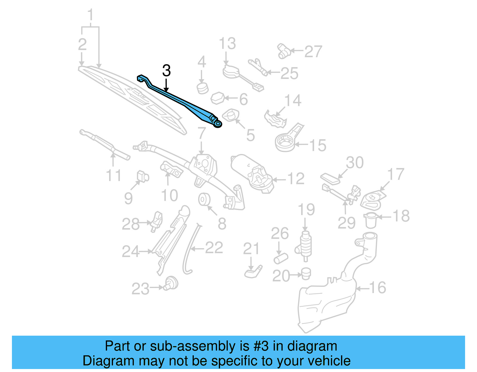 Wiper Arm 1C1-955-410-B - View 13