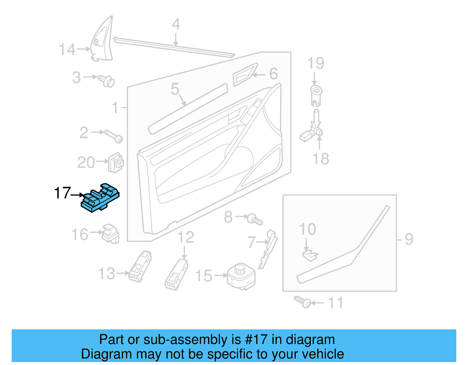 Window Switch 1K3-959-857-C-REH - View 22