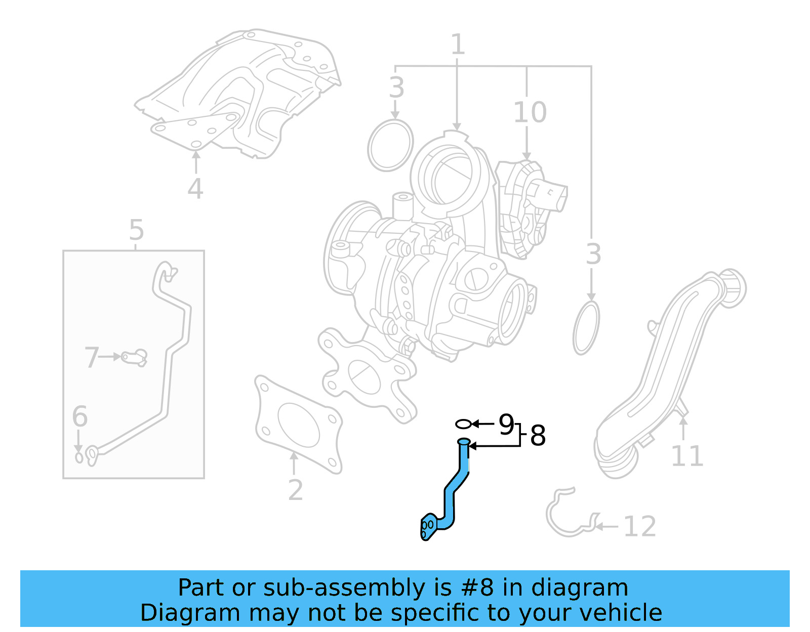 Oil Outlet Tube 05E-145-735 - View 6