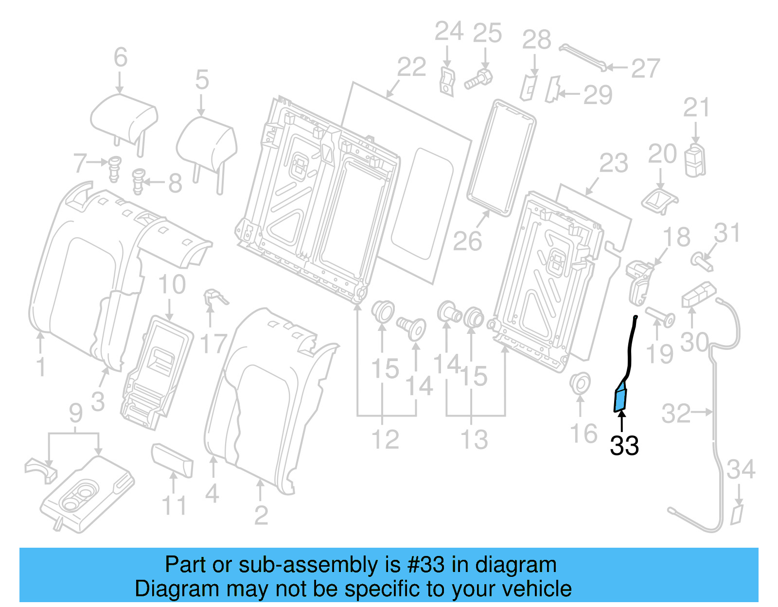 Lock Cable 5G0-885-915-C - View 3